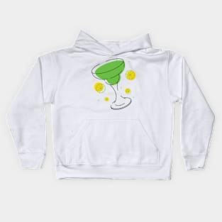 Margarita Lime Line Art Kids Hoodie